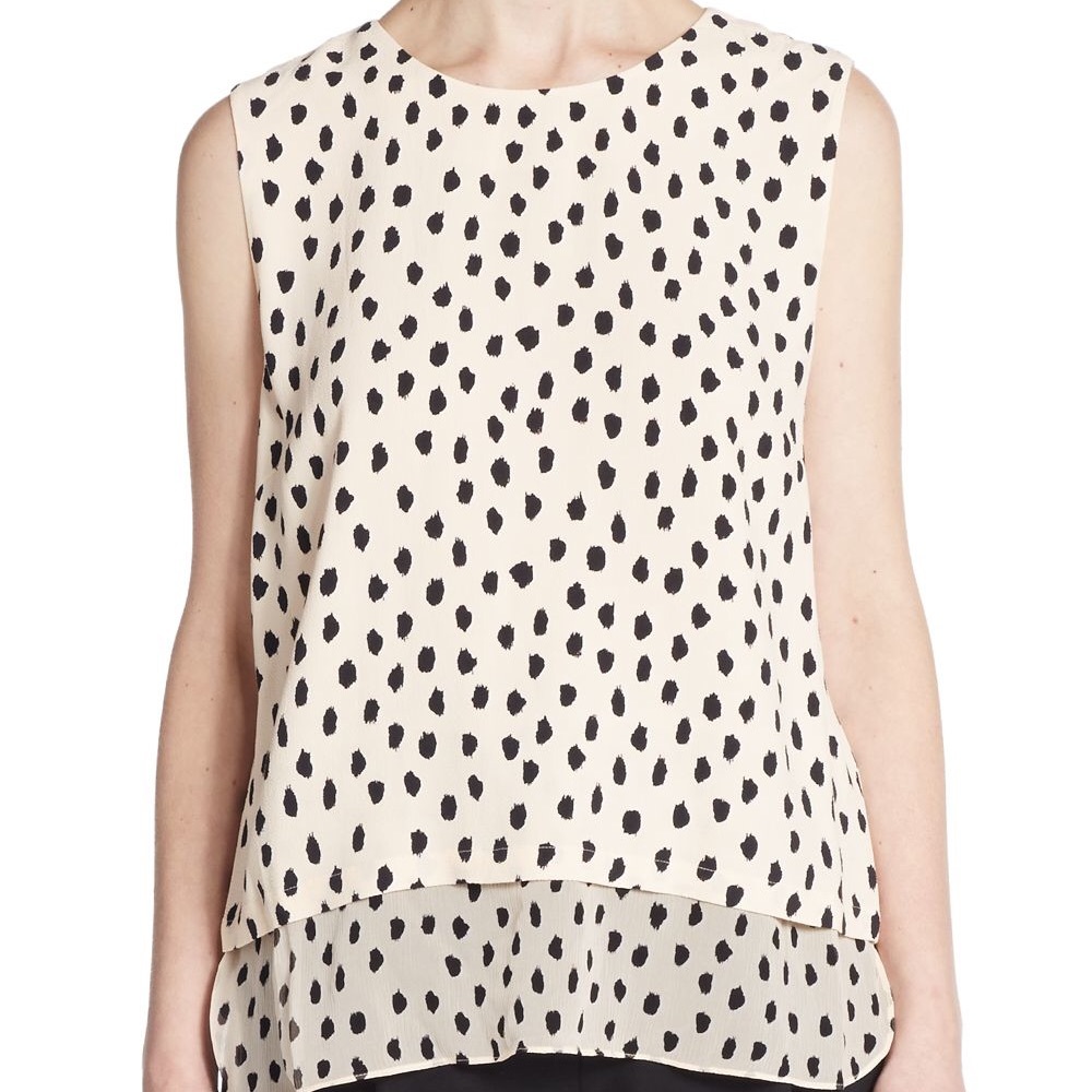 Kate Spade leopard dot layered tank XL